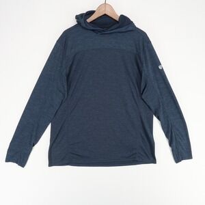 Kuhl Engineered Hoodie Mens XL Blue Lightweight Thumb Holes Hiking Outdoors